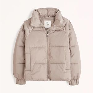 Abercrombie NWOT Ultra Puffer Winter Coat Jacket in Beige size L Large